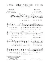 télécharger la partition d'accordéon Une dernière fois (Tango Chanté) au format PDF