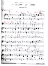 télécharger la partition d'accordéon Chanson Bohème au format PDF