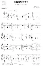 descargar la partitura para acordeón Croisette (Java) en formato PDF