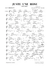 descargar la partitura para acordeón Juste une rose (Boléro) en formato PDF