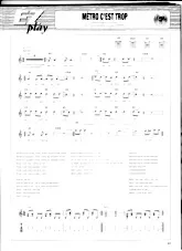 download the accordion score Métro c'est trop in PDF format