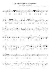 descargar la partitura para acordeón The green leaves of summer en formato PDF