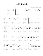 télécharger la partition d'accordéon A felicidade au format PDF