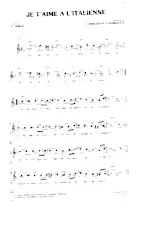 scarica la spartito per fisarmonica Je t'aime à l'italienne in formato PDF