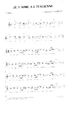 descargar la partitura para acordeón Je t'aime à l'italienne en formato PDF