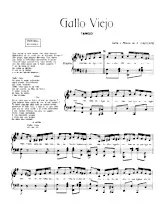 scarica la spartito per fisarmonica Gallo Viejo (Tango) (Piano) in formato PDF