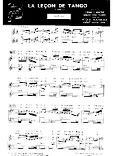 télécharger la partition d'accordéon La leçon de tango au format PDF