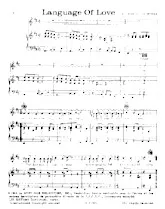 télécharger la partition d'accordéon Langage d'amour (Language of love) au format PDF
