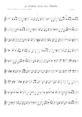 télécharger la partition d'accordéon Je chante avec toi liberté (Transcription) au format PDF