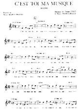 télécharger la partition d'accordéon C'est toi ma Musique (Boléro) au format PDF