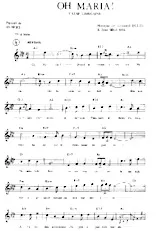 télécharger la partition d'accordéon Oh Maria (Valse Limousine) au format PDF
