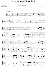 descargar la partitura para acordeón Muchas Gracias (Chant : Gloria Lasso) en formato PDF