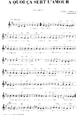 télécharger la partition d'accordéon A quoi ça sert l'amour (Chant : Edith Piaf) au format PDF