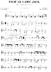 download the accordion score Fich' le camp Jack (Hit the road Jack) (Chant : Richard Anthony)  in PDF format