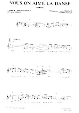 scarica la spartito per fisarmonica Nous on aime la danse (Marche) in formato PDF