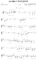 scarica la spartito per fisarmonica Alors c'est quoi (+ Paroles) in formato PDF