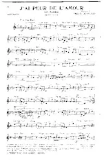 scarica la spartito per fisarmonica J'ai peur de l'amour (Ho Paura) (Slow Rock) in formato PDF