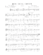 télécharger la partition d'accordéon Mon seul amour (Valse) au format PDF