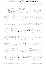 download the accordion score Tes yeux mélancoliques (Boléro) in PDF format
