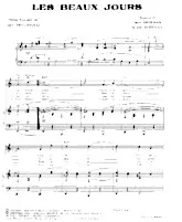 scarica la spartito per fisarmonica Les beaux jours in formato PDF