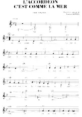télécharger la partition d'accordéon L'accordéon c'est comme la mer (Chant : Betty Mars) (Valse) au format PDF