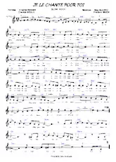 télécharger la partition d'accordéon Je le chante pour toi (Slow Rock) au format PDF