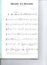 descargar la partitura para acordeón Afraid to dream (J'ai peur de rêver) en formato PDF