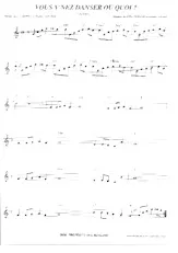 descargar la partitura para acordeón Vous v'nez danser ou quoi (Samba) en formato PDF