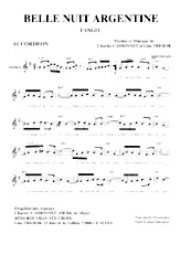 télécharger la partition d'accordéon Belle nuit Argentine (Tango) au format PDF