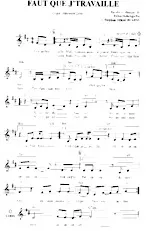 download the accordion score Faut que j' travaille in PDF format