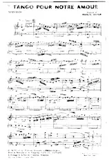 scarica la spartito per fisarmonica Tango pour notre amour in formato PDF