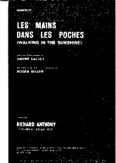 download the accordion score Les mains dans les poches (Walking in the sunshine) (Chant : Richard Anthony) (Piano Conducteur) in PDF format