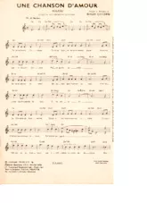 télécharger la partition d'accordéon Une chanson d'amour (Boléro Chanté) au format PDF