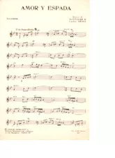 download the accordion score Amor y espada (Paso Doble) in PDF format