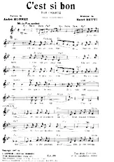 télécharger la partition d'accordéon C'est si bon (Chant : Yves Montand) au format pdf