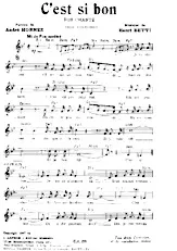 descargar la partitura para acordeón C'est si bon (Chant : Yves Montand) en formato PDF