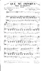 télécharger la partition d'accordéon Que Me Importa (Que m'importe) (Piano Conducteur) au format PDF