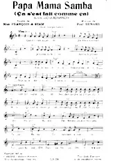scarica la spartito per fisarmonica Papa Mama Samba (Ça c'est fait comme ça) (Du Film : Jo la romance) in formato PDF