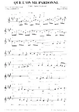 scarica la spartito per fisarmonica Que l'on me pardonne (Chant : Nana Mouskouri) in formato PDF