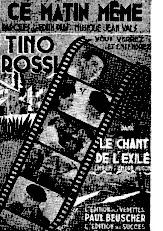 descargar la partitura para acordeón Ce matin même (Du film : Le chant de l'Exilé) (Chant : Tino Rossi) (Valse Chantée) en formato PDF