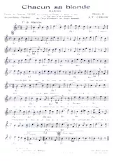 download the accordion score Chacun sa blonde (Marche) in PDF format