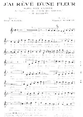 descargar la partitura para acordeón J'ai rêvé d'une fleur en formato PDF