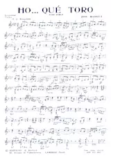 scarica la spartito per fisarmonica Ho Qué Toro (Paso Doble) in formato PDF