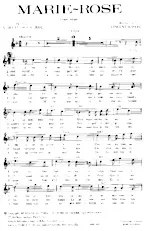 télécharger la partition d'accordéon Marie Rose (Chant : Alibert) au format PDF
