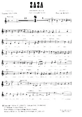 télécharger la partition d'accordéon Zaza (Chant : Georgette Plana) au format PDF
