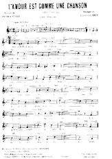 télécharger la partition d'accordéon L'amour est comme une chanson (Valse Chantée) au format PDF