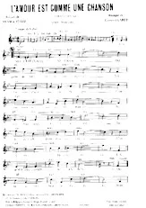 descargar la partitura para acordeón L'amour est comme une chanson (Valse Chantée) en formato PDF