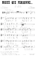 télécharger la partition d'accordéon Mieux que personne (Chant : Jeanne Aubert) (Tango Chanté) au format PDF