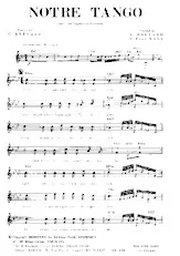 télécharger la partition d'accordéon Notre tango (Chant : Les vagabonds Parisiens) au format PDF