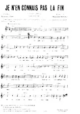 descargar la partitura para acordeón Je n'en connais pas la fin (Chant : Edith Piaf) (Valse Chantée) en formato PDF